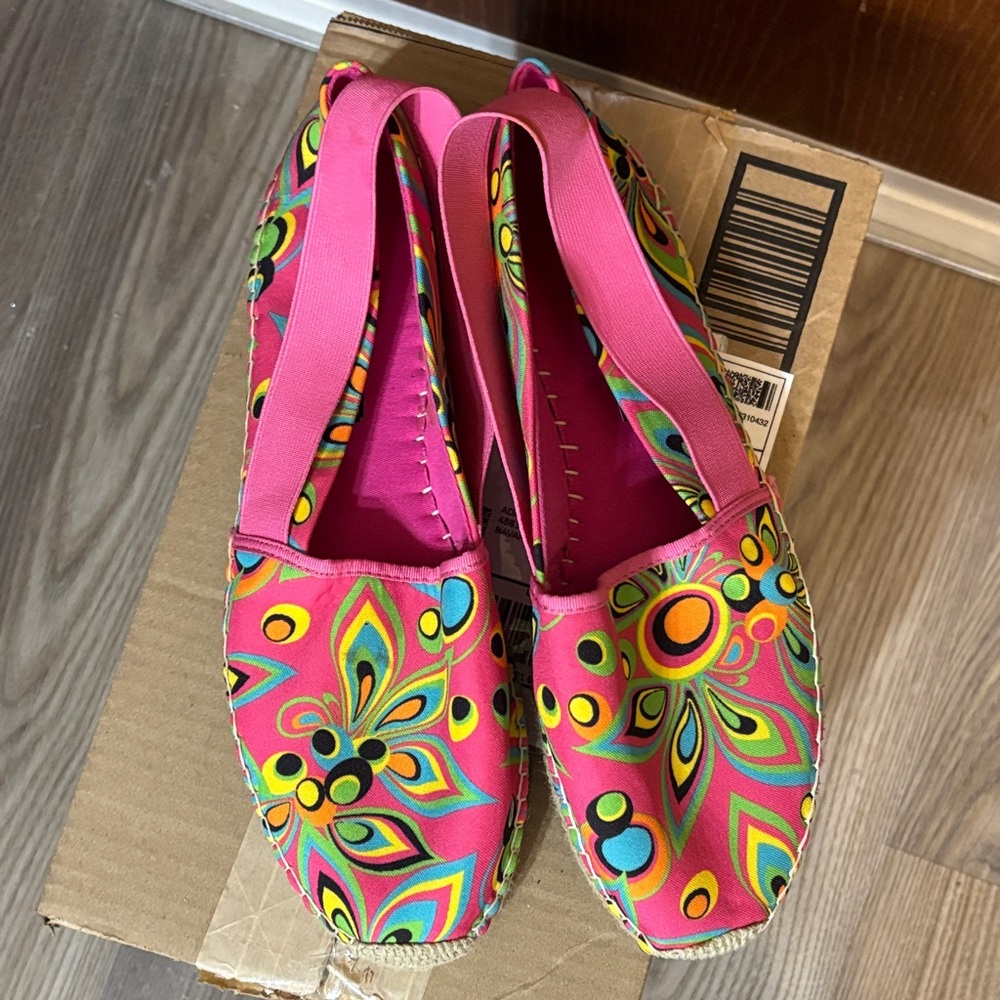 Loudmouth Golf Colorful Patterned Women's Espadrilles size 11 EUC